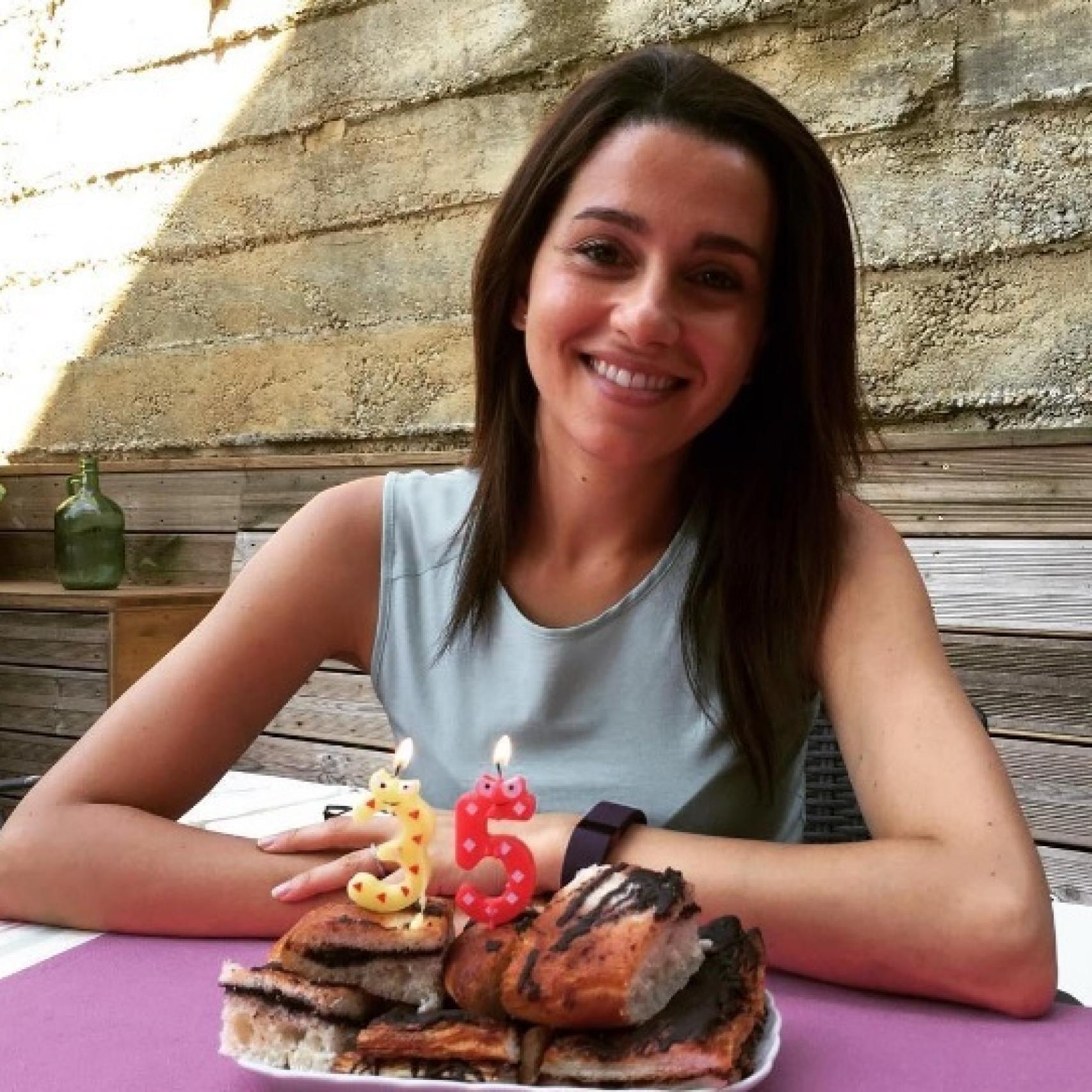 Inés Arrimadas el día de su 35 cumpleaños.