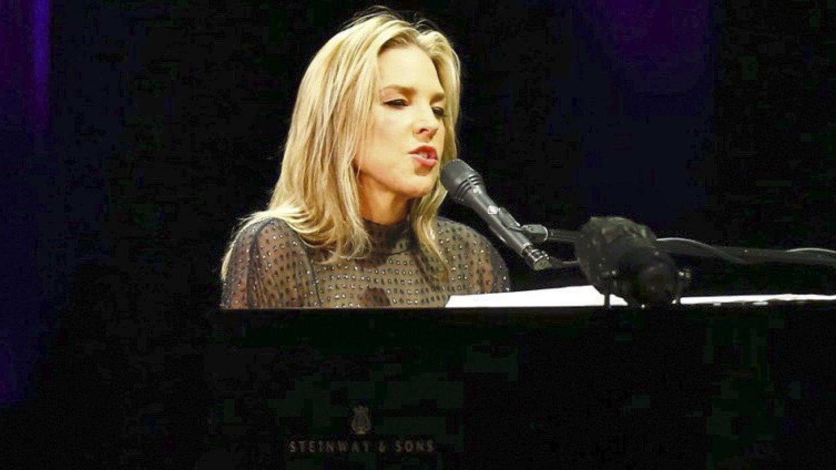 Diana Krall durante el concierto en el Teatro Real.