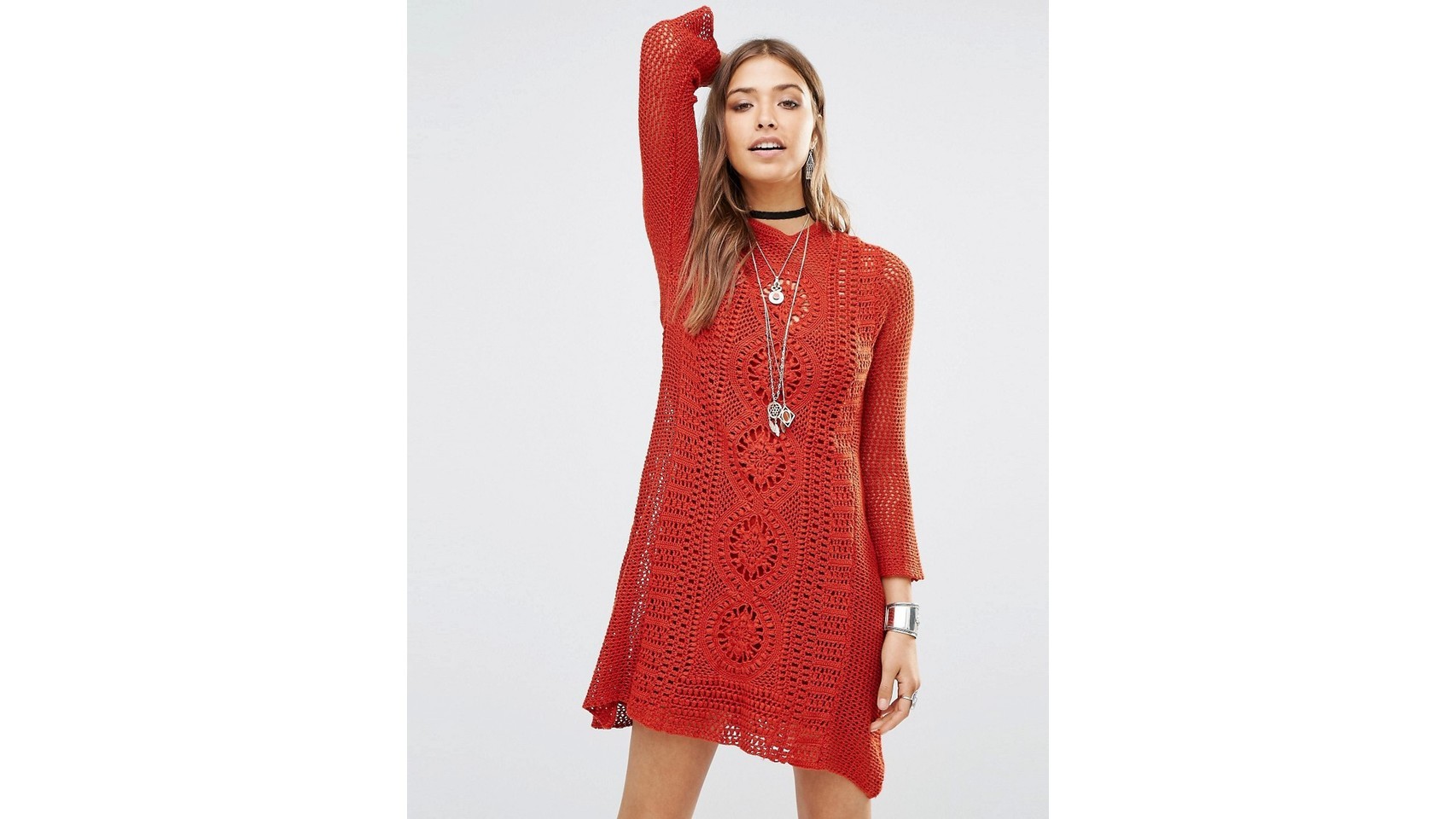 Vestido rojo de Free People en Asos (112,99 euros).