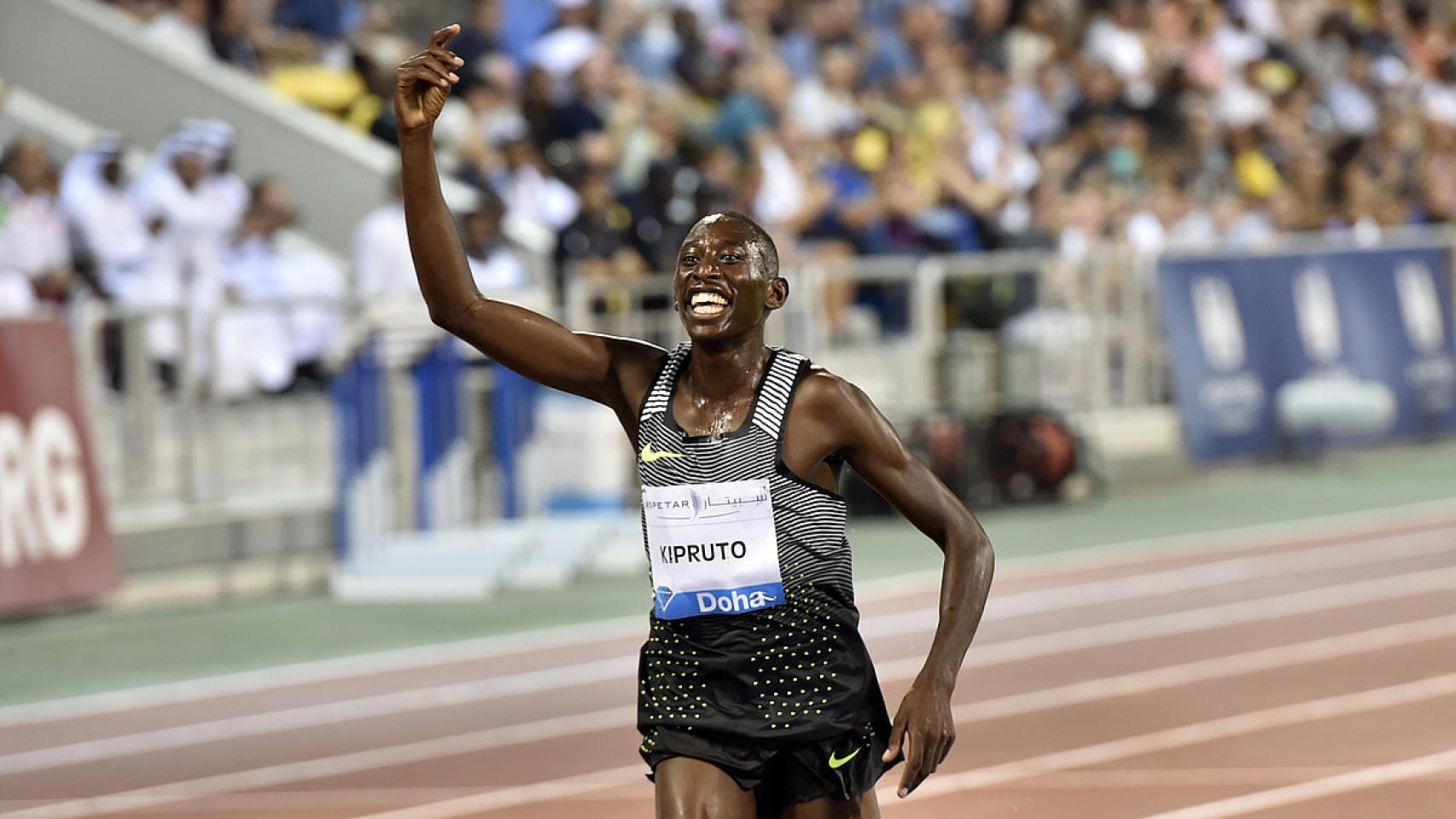 Conseslus Kipruto, durante un mitin de la Diamond League.