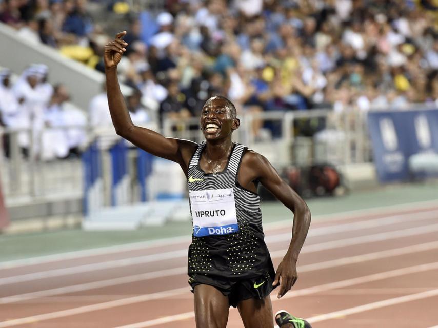 Conseslus Kipruto, durante un mitin de la Diamond League.