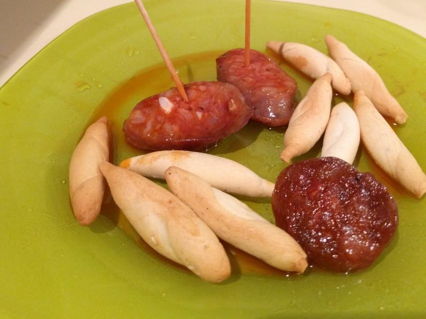 La tapa navegable de chorizo.