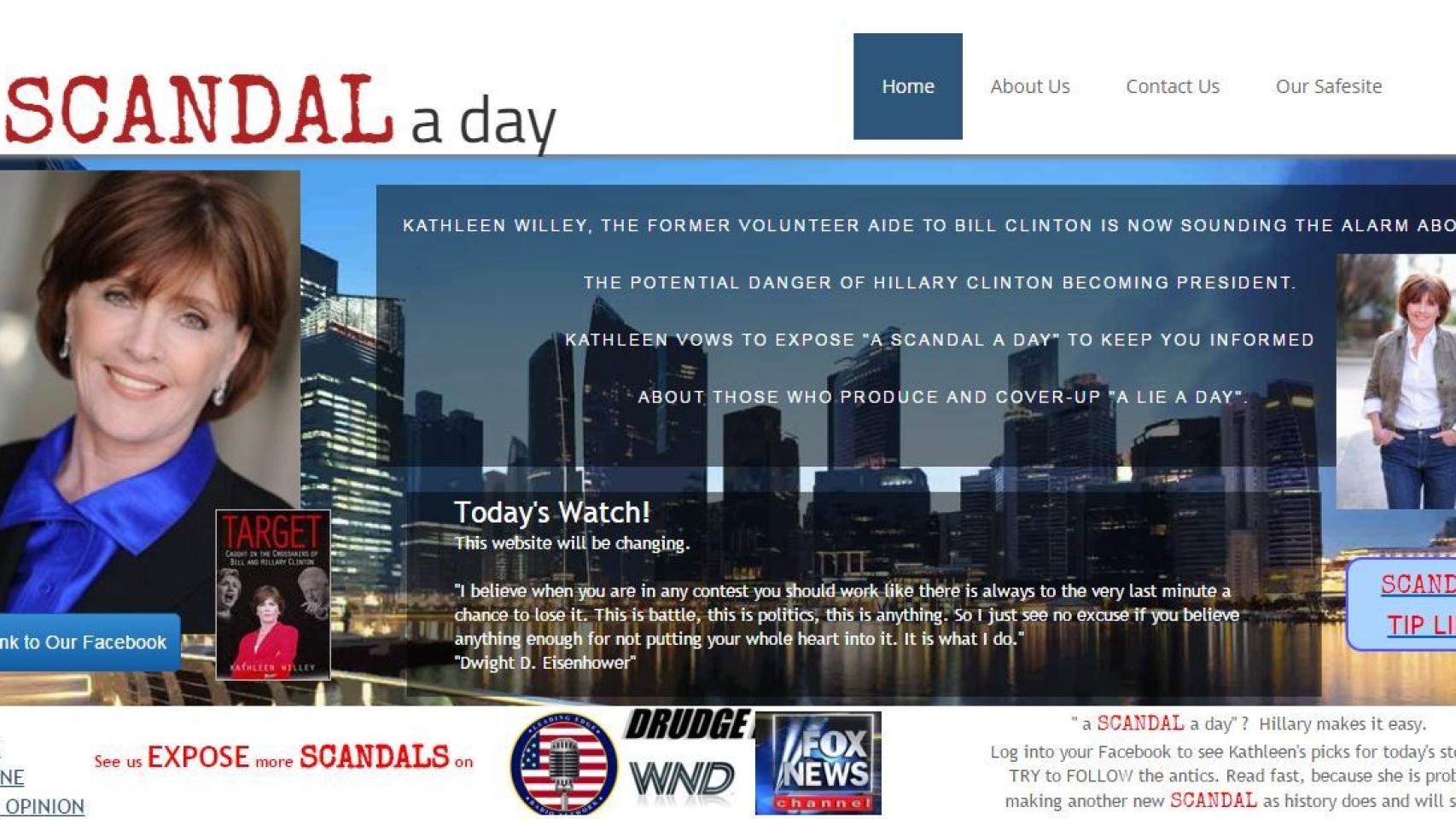 La web desde la que Kathleen se opone a la victoria de Hillary.