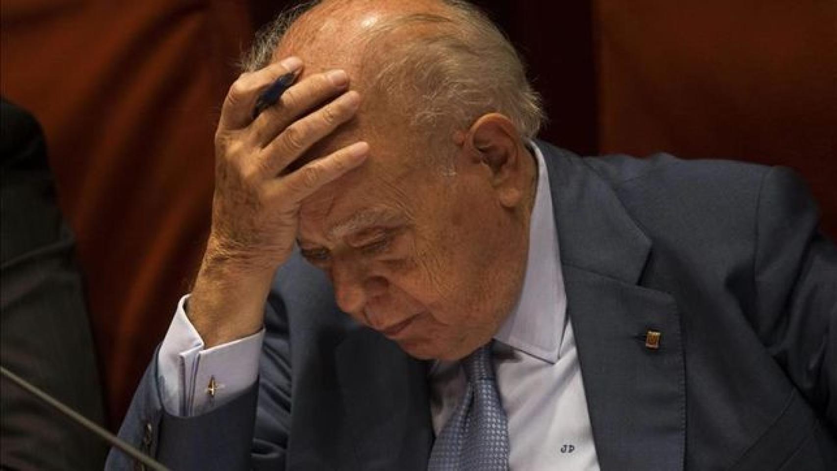 Jordi Pujol, en una comparecencia de prensa ante los medios