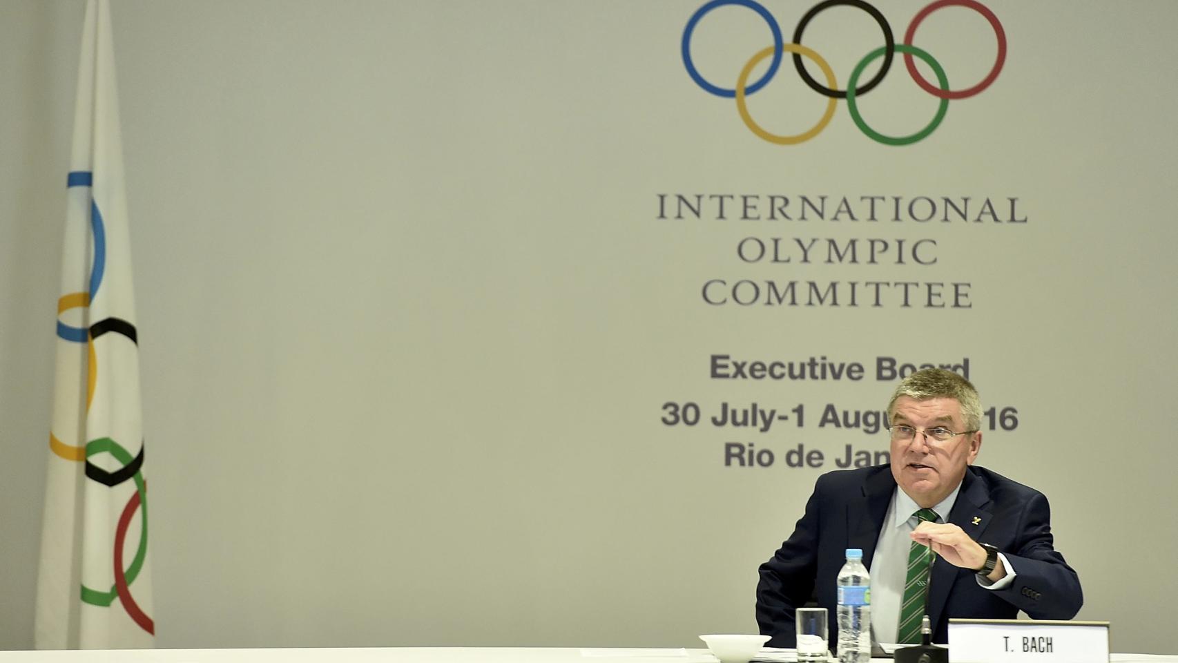 Thomas Bach preside la reunión del Comité Ejecutivo del COI.