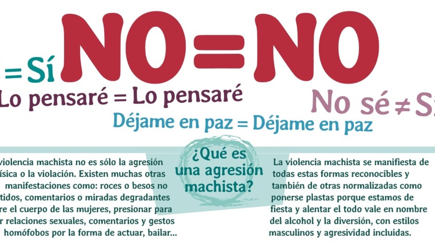 Parte del cartel que se verá en las zonas más frecuentadas de las fiestas.