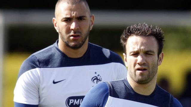 Benzema y Valbuena, en la selección francesa.