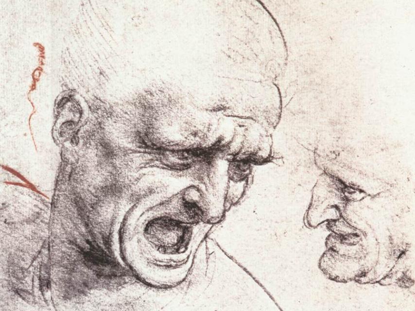 Estudio de gestos, de Leonardo da Vinci.