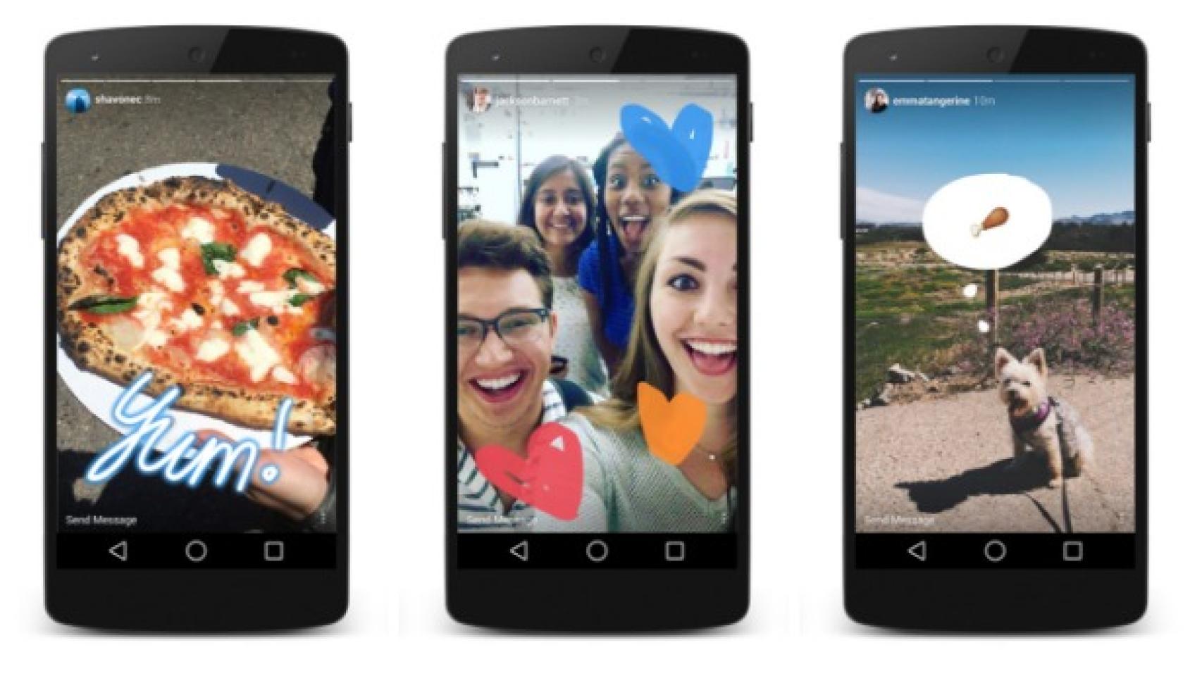 Imágenes de la nueva función en Instagram.