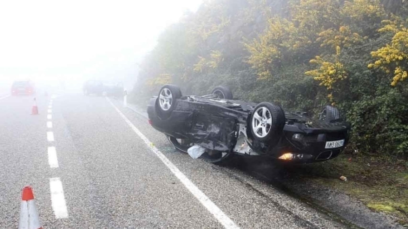 Accidente en la N-559, en Pontevedra.