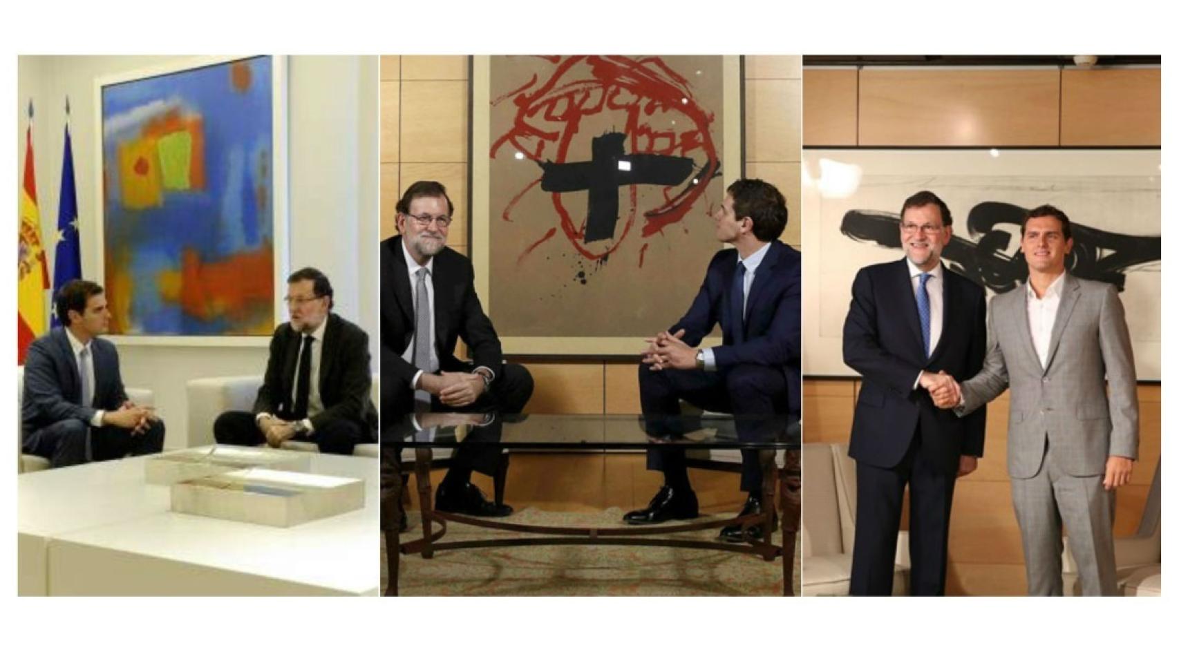 Historia de un acuerdo pictórico en tres cuadros abstractos.