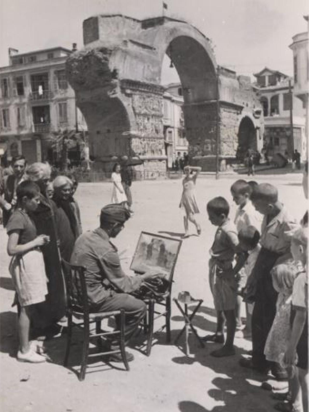 Un soldado nazi pintado.