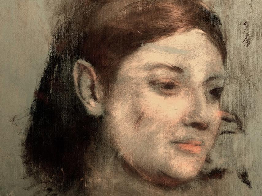 Reconstrucción en color del cuadro oculto y hallado con el sincrotrón.