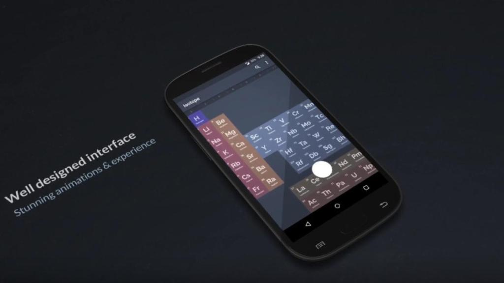 Isotope, la mejor tabla periódica para Android