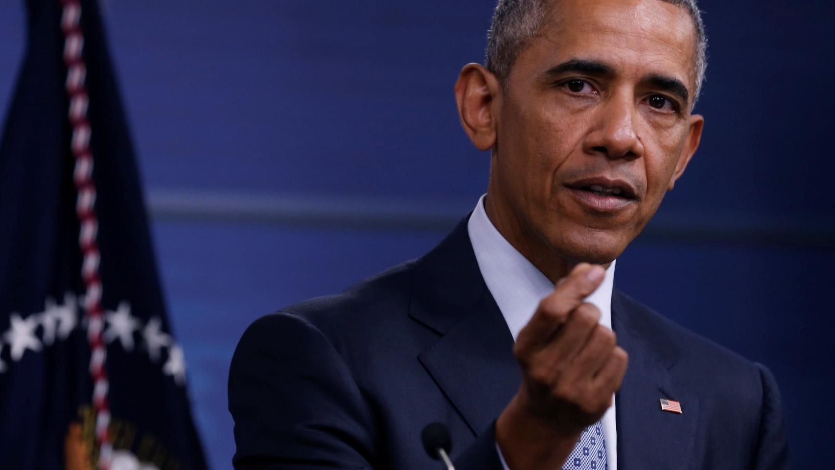 El presidente de EEUU, durante su rueda de prensa.