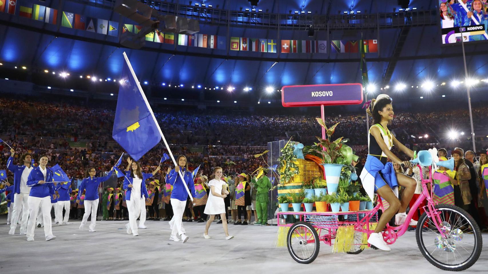 Kosovo desfila en el estadio de Maracaná.