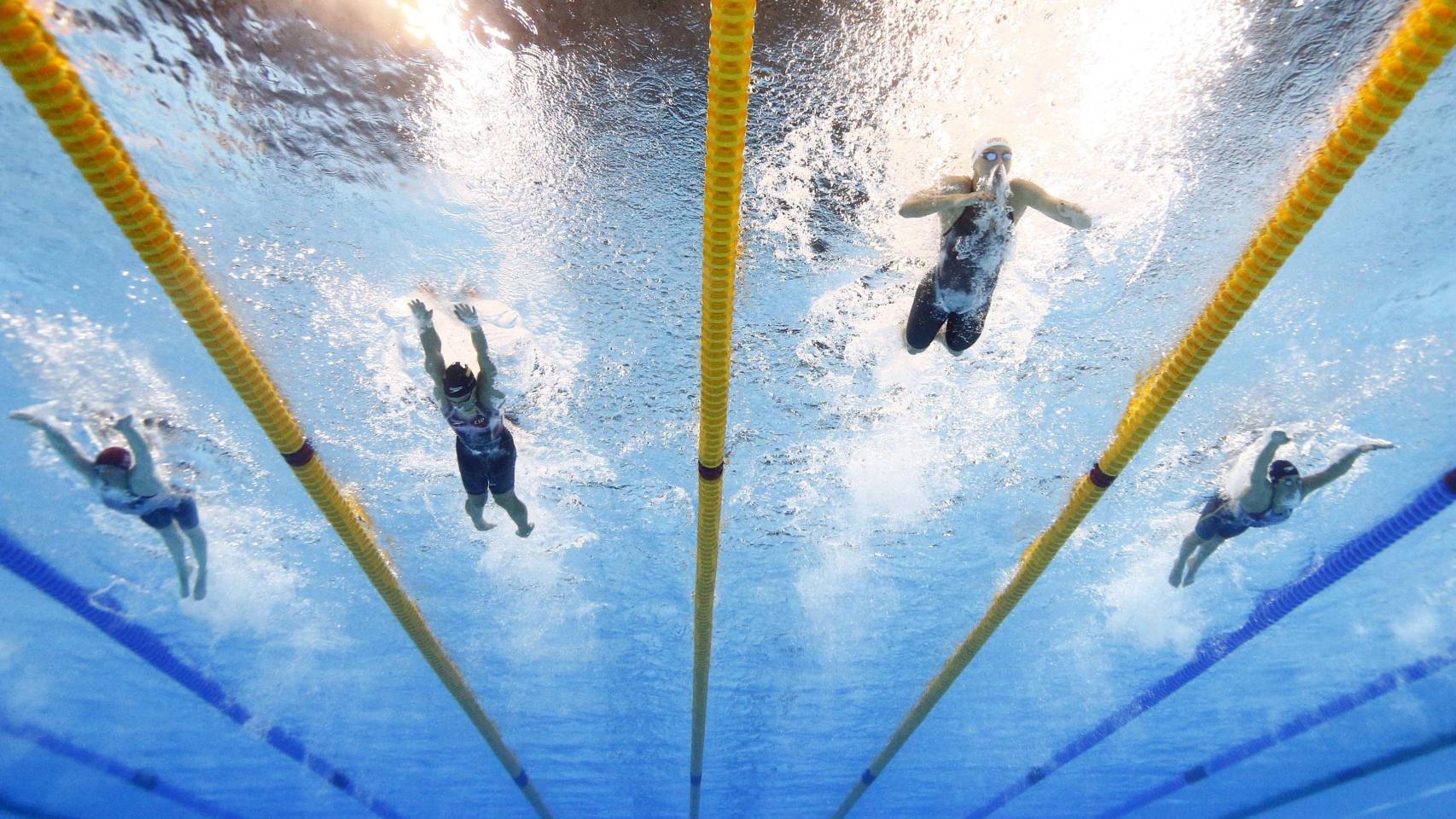 Momento de la final de los 400 estilos.