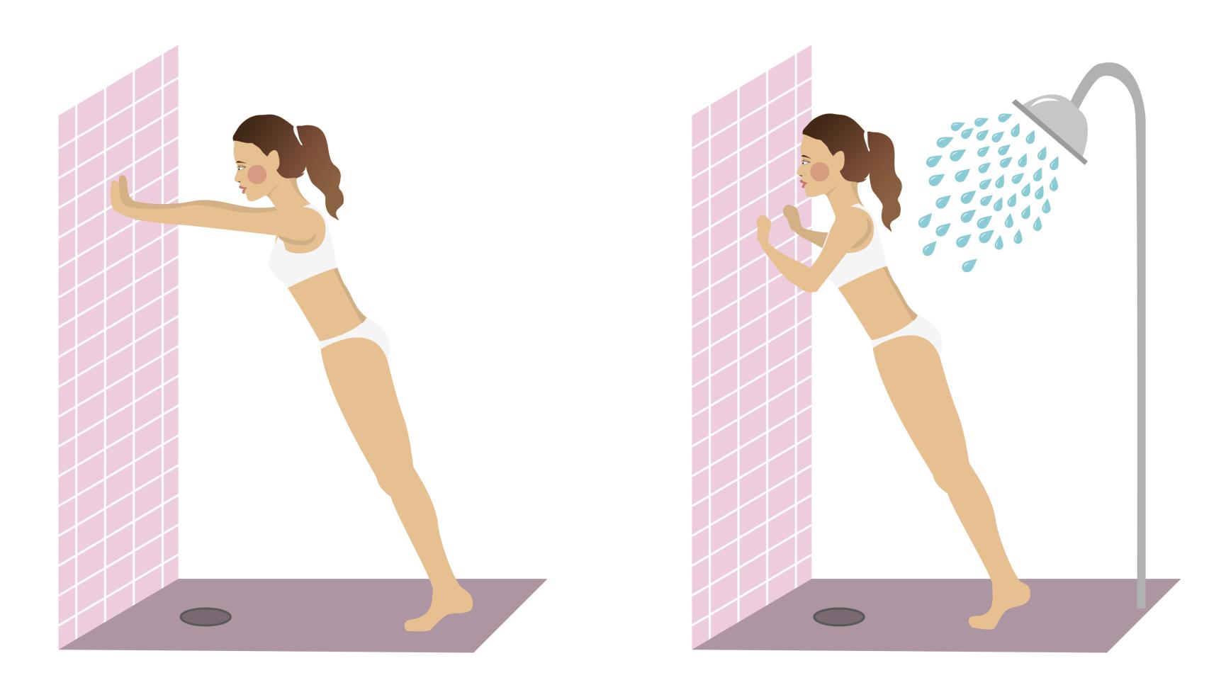 Para un pecho aún más firme, después del ejercicio, mantenlo debajo del agua fría.