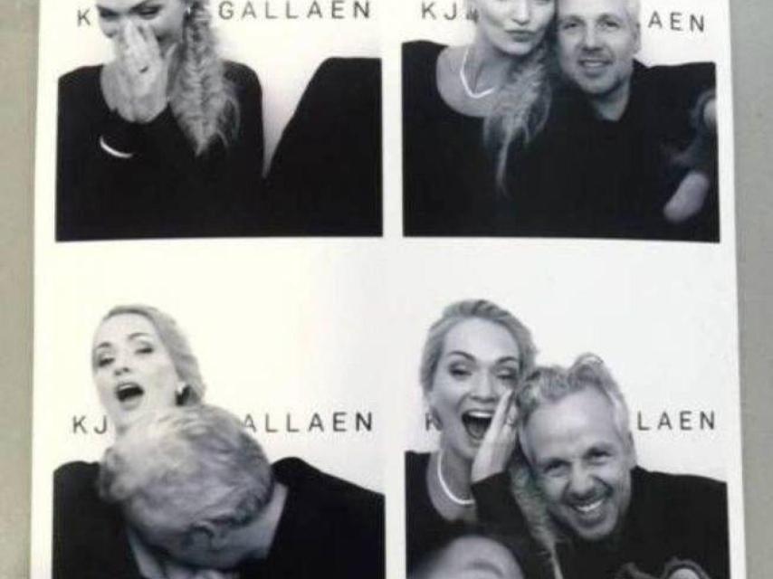 Ari Behn, con la rubia en cuestión.