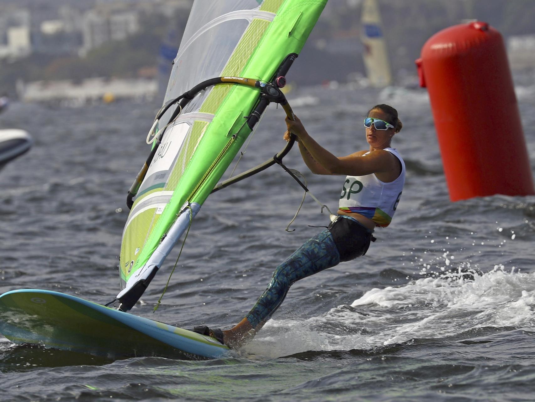 Marina Alabau, en una carrera de RS:X.