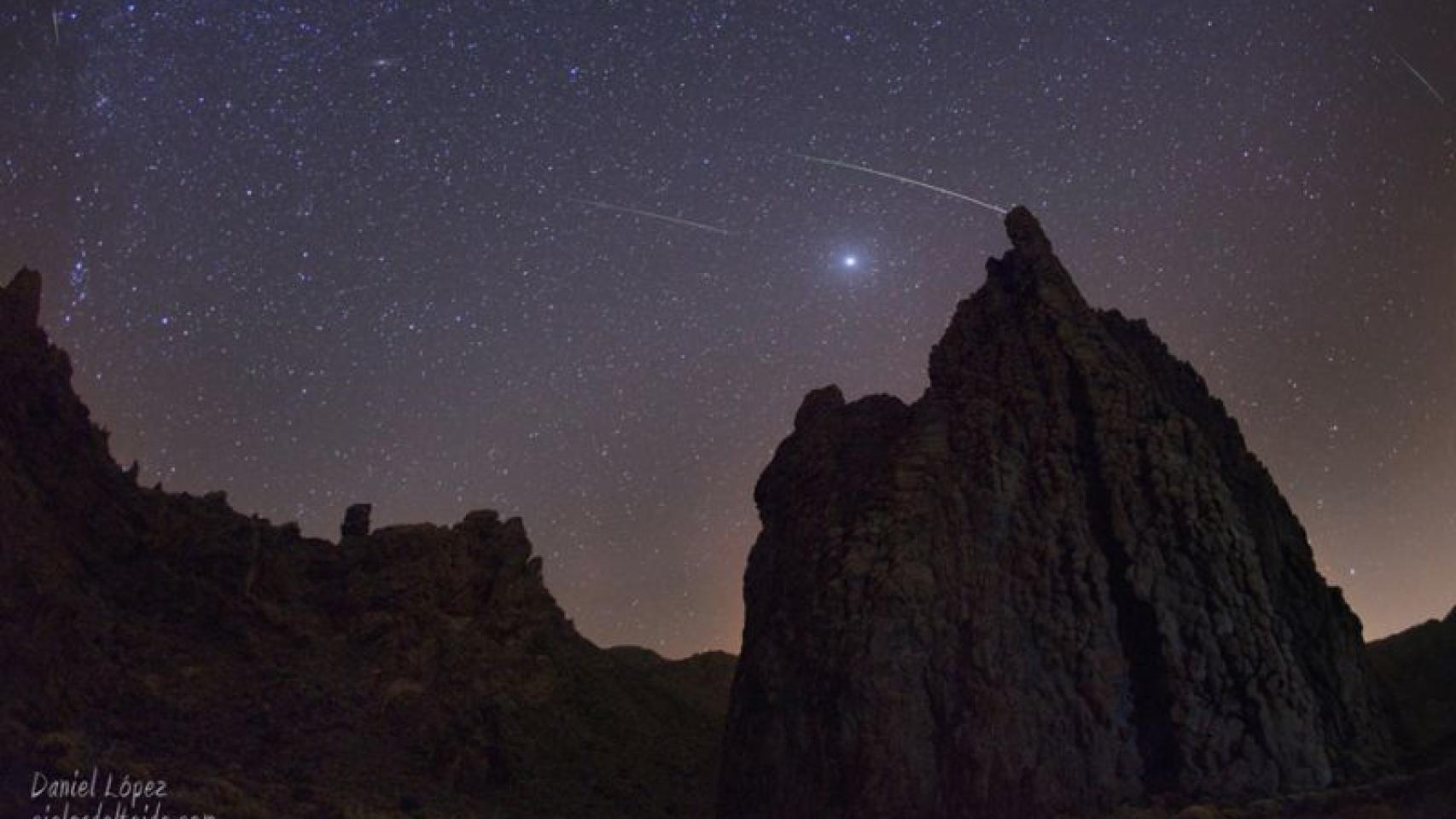 Perseidas 2010 desde la Catedral (Canarias).