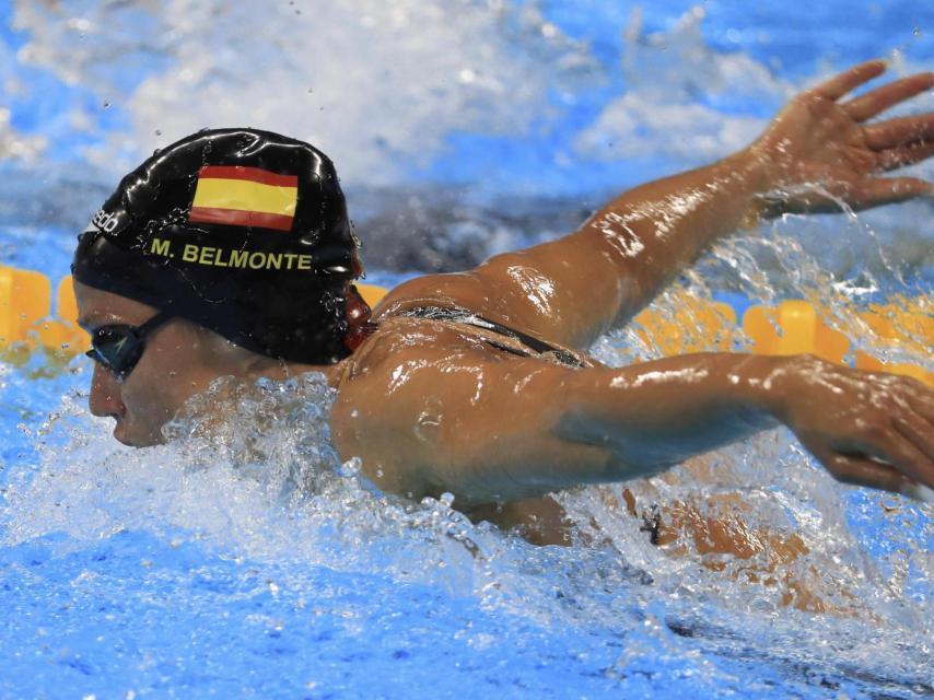 Mireia Belmonte en la final de 200 mariposa.