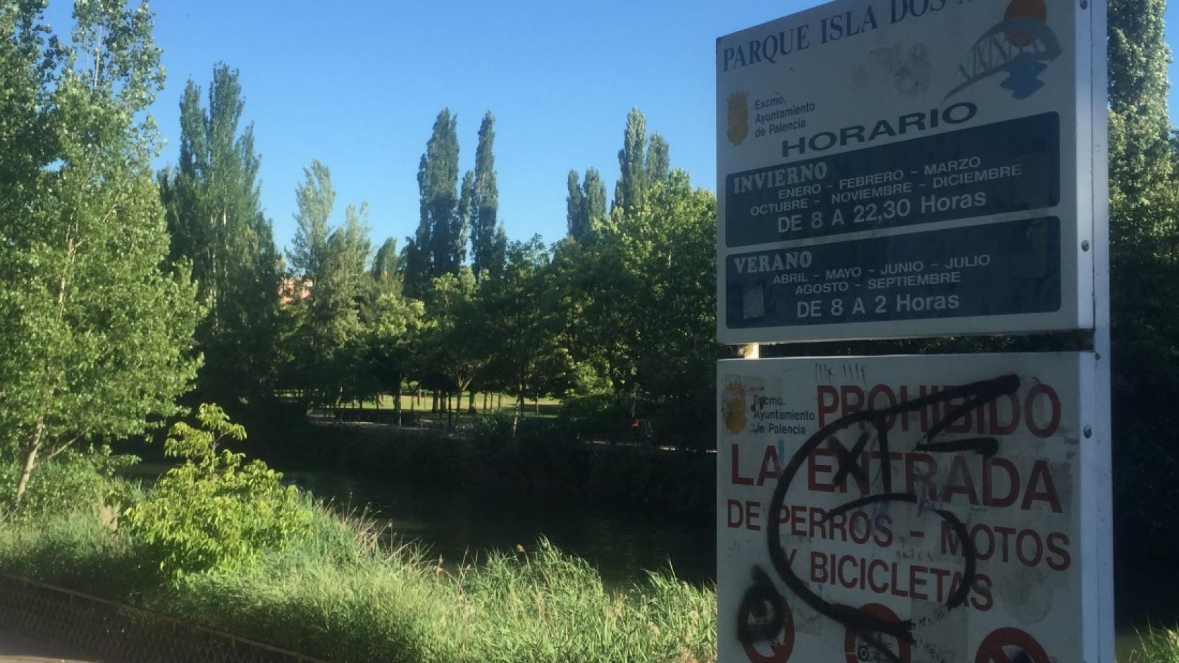 El parque Isla Dos Aguas, en Palencia.