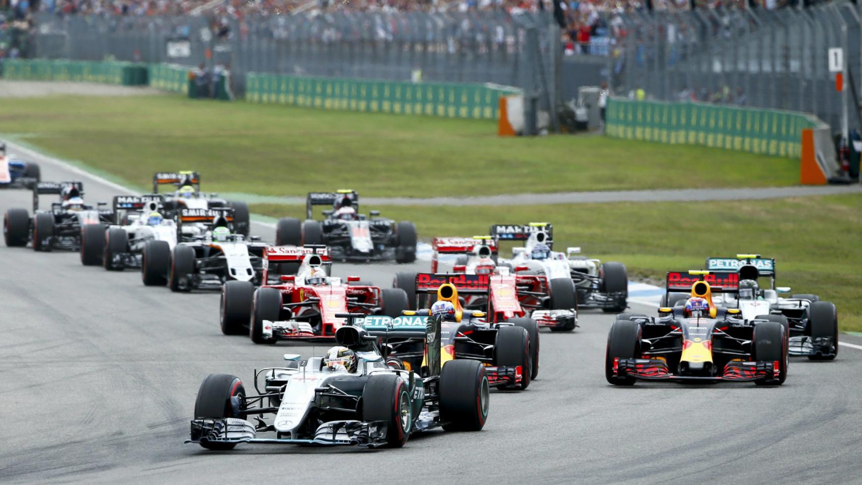 Salida del pasado Gran Premio alemán.