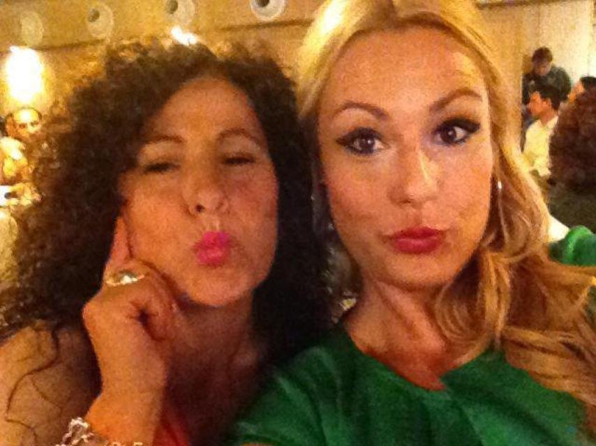 La deportista con su madre