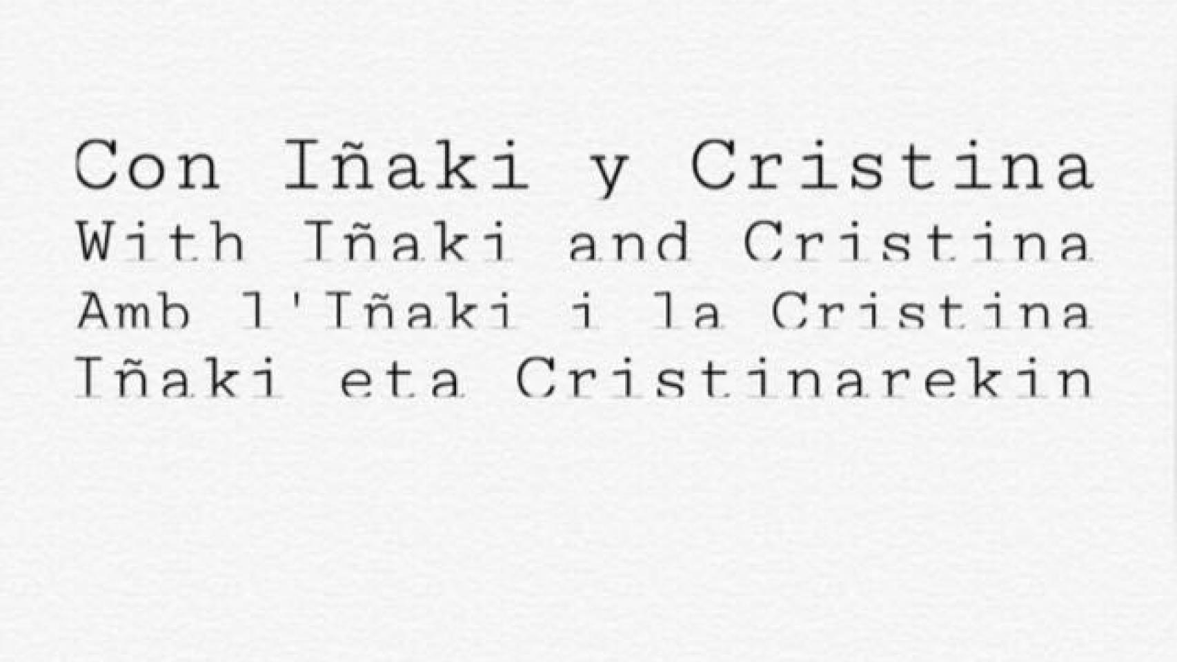 Mensaje de perfil de whatsapp de la hermana de Iñaki Urdangarín