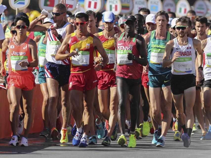 Miguel Ángel López, en la carrera de 20 kilómetros marcha.