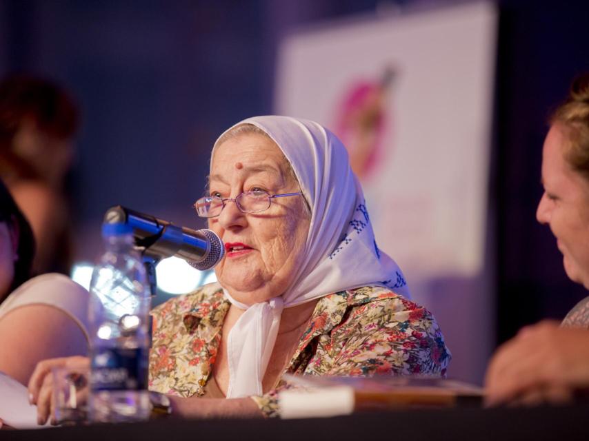 Hebe de Bonafini en una conferencia.