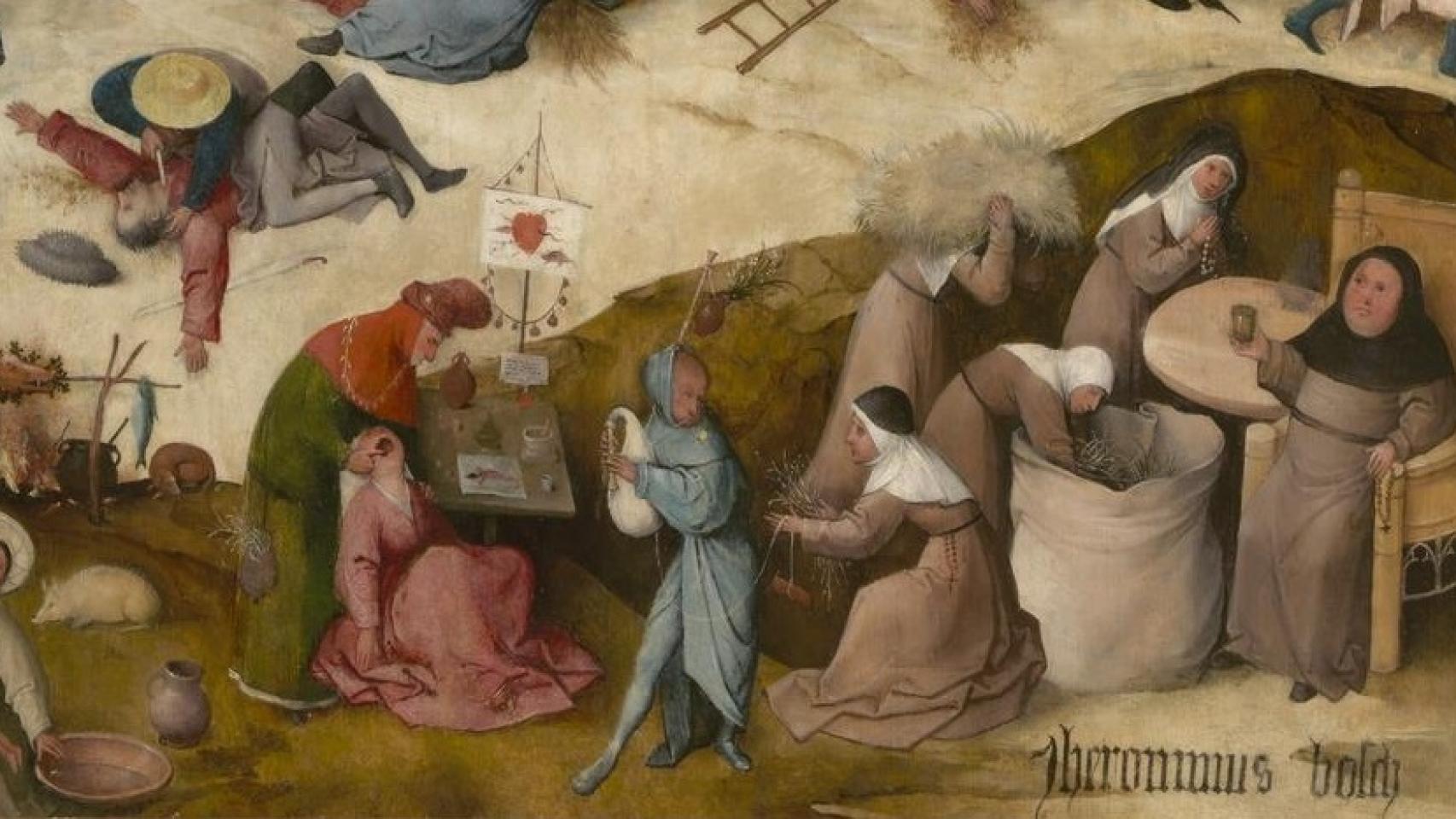 Fragmento del Tríptico del carro de heno, del Bosco.