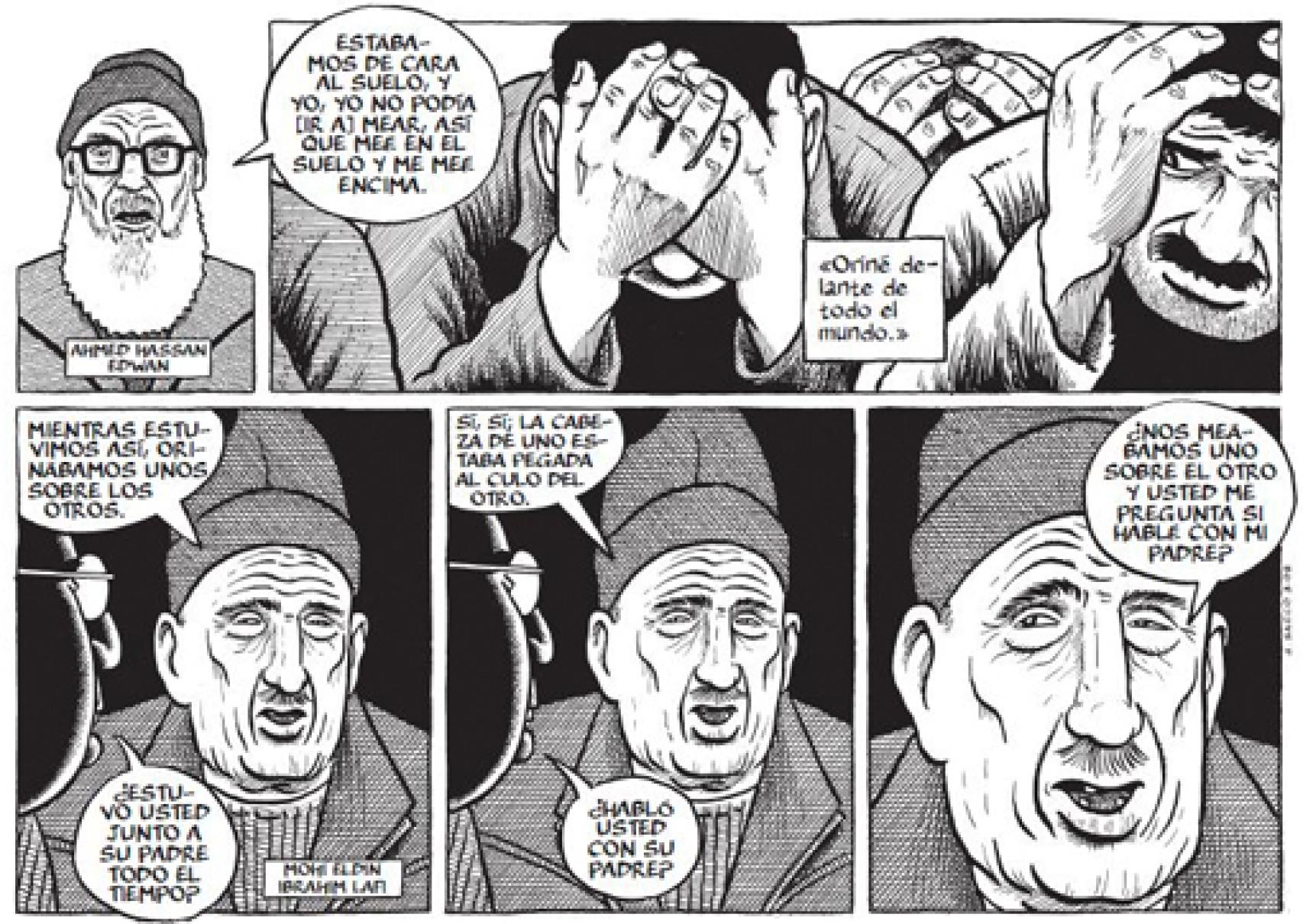 Viñetas de 'Notas al pie de Gaza', de Joe Sacco