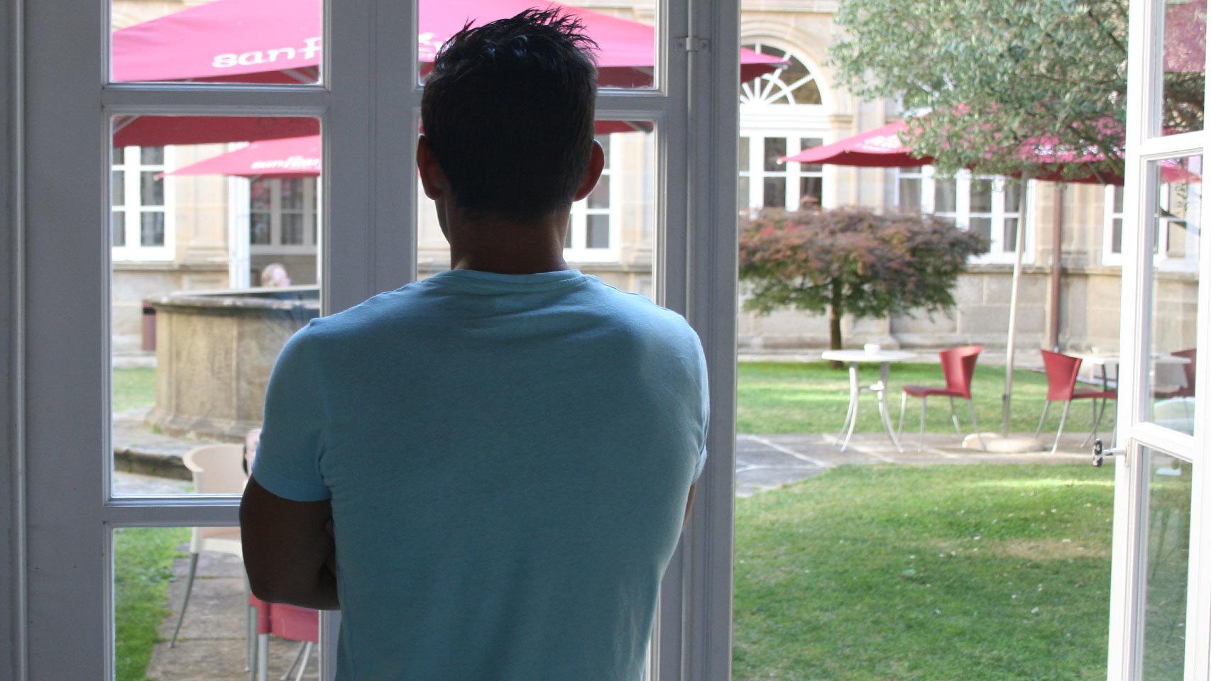 Manuel, tras conceder su entrevista a EL ESPAÑOL.