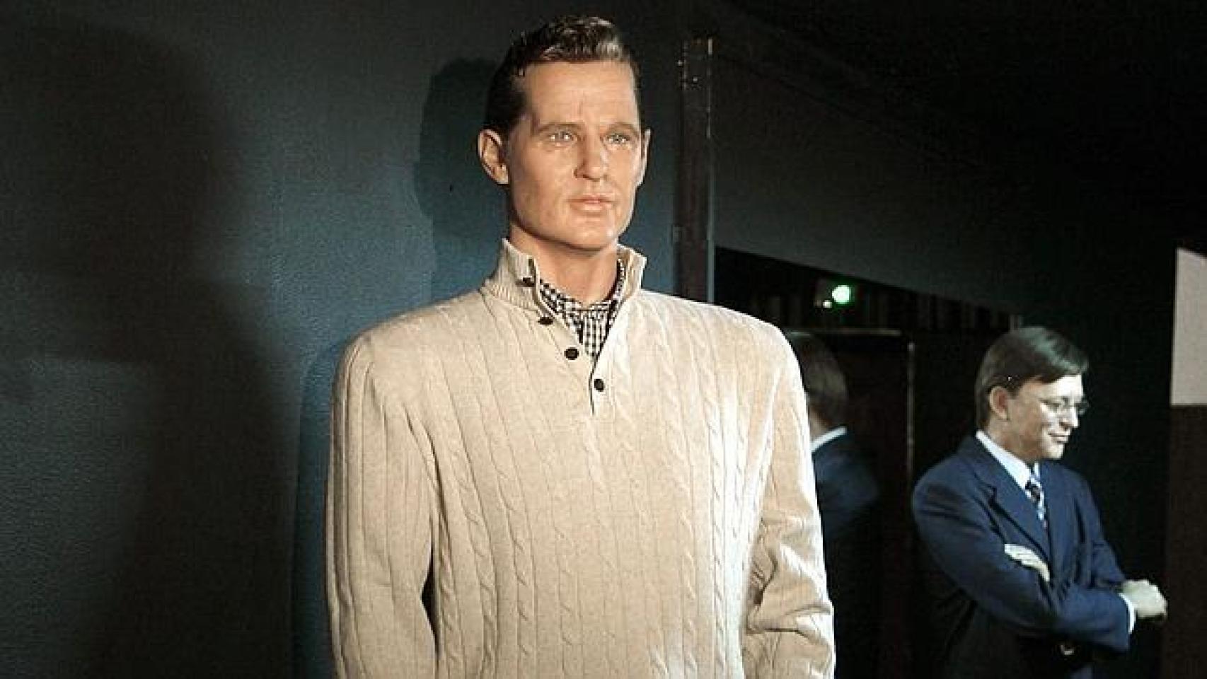 La figura de Urdangarin, cuando formaba parte del elenco de los deportistas en el museo.