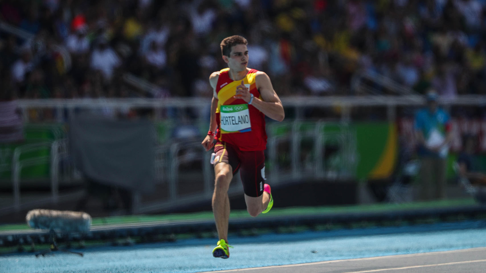 Bruno Hortelano, durante las series de 200 en los Juegos Olímpicos.