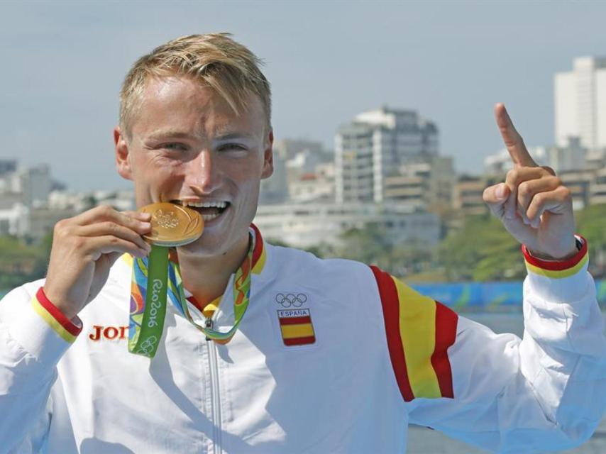Marcus Cooper Walz, con la medalla de oro.