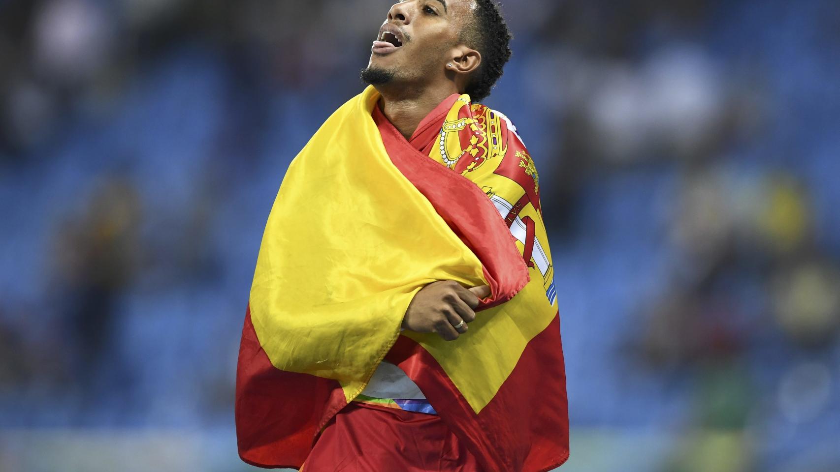 Orlando Ortega tras ganar la medalla de plata.