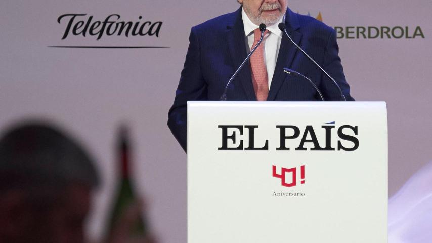 Juan Luis Cebrián, presidente Ejecutivo de Prisa, durante el 40 Aniversario de 'El País'