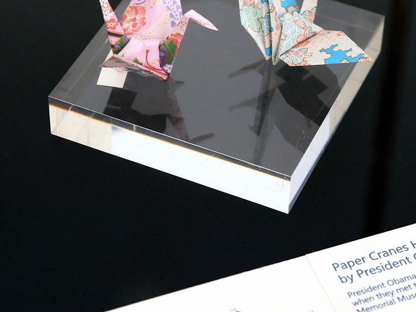 Las grullas de papel que hizo el presidente Obama.