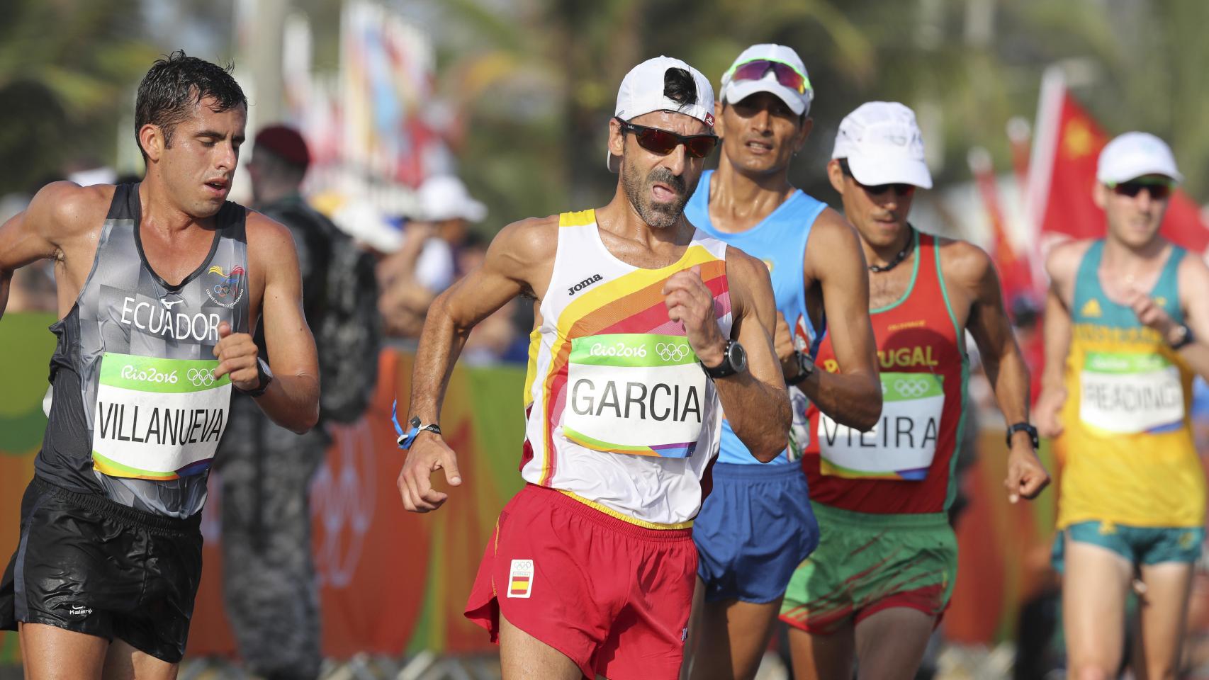 García Bragado durante la pueba de 50 km marcha.