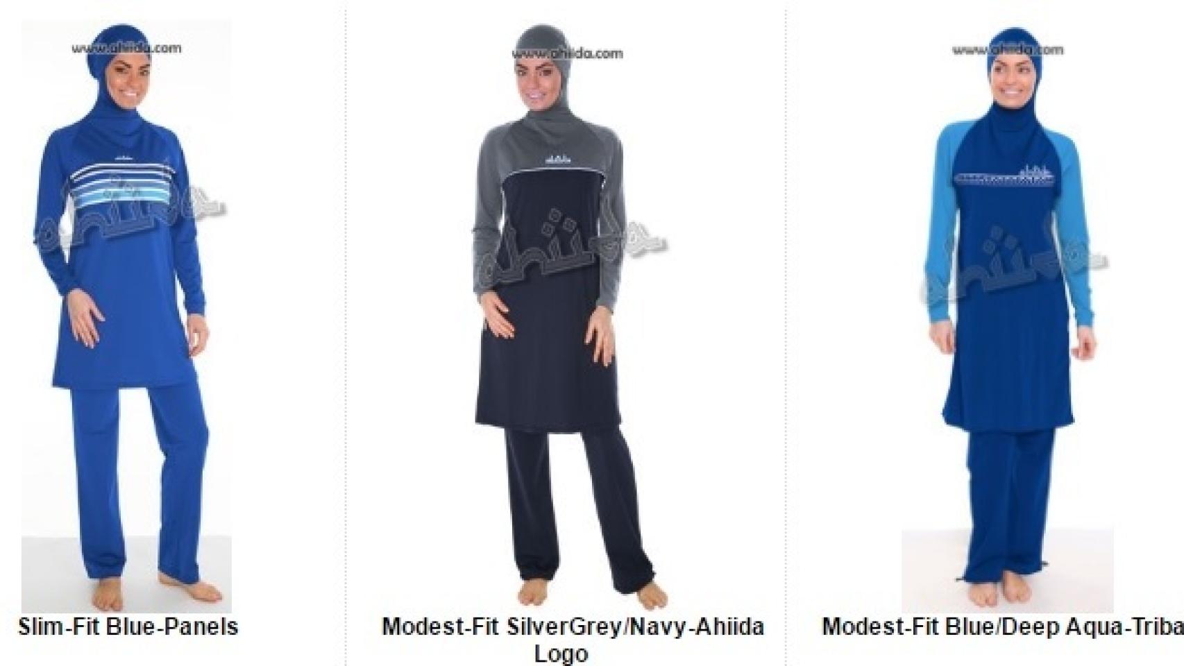 Tipos de burkinis diseñados por Aheda Zanetti.