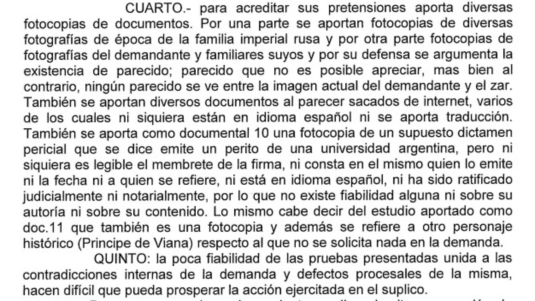 Sentencia del juicio de David.
