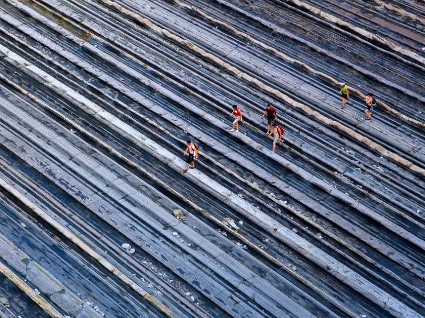 Magníficas formaciones rocosas en Zumaia.