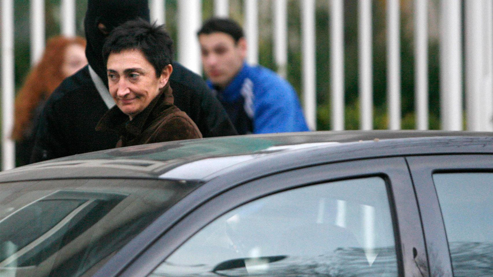 Elena Beloki, en el momento de su detención.