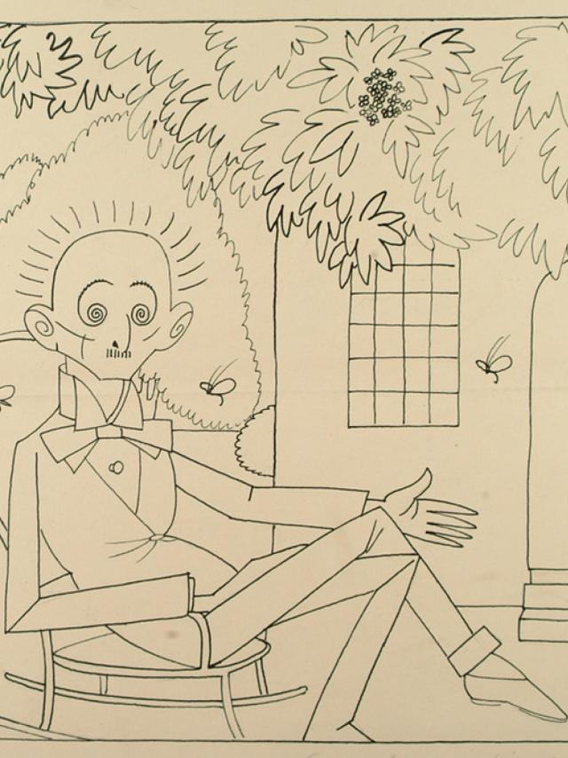 Melquíades Álvarez ilustrado por Luis Bagaría en 1924.