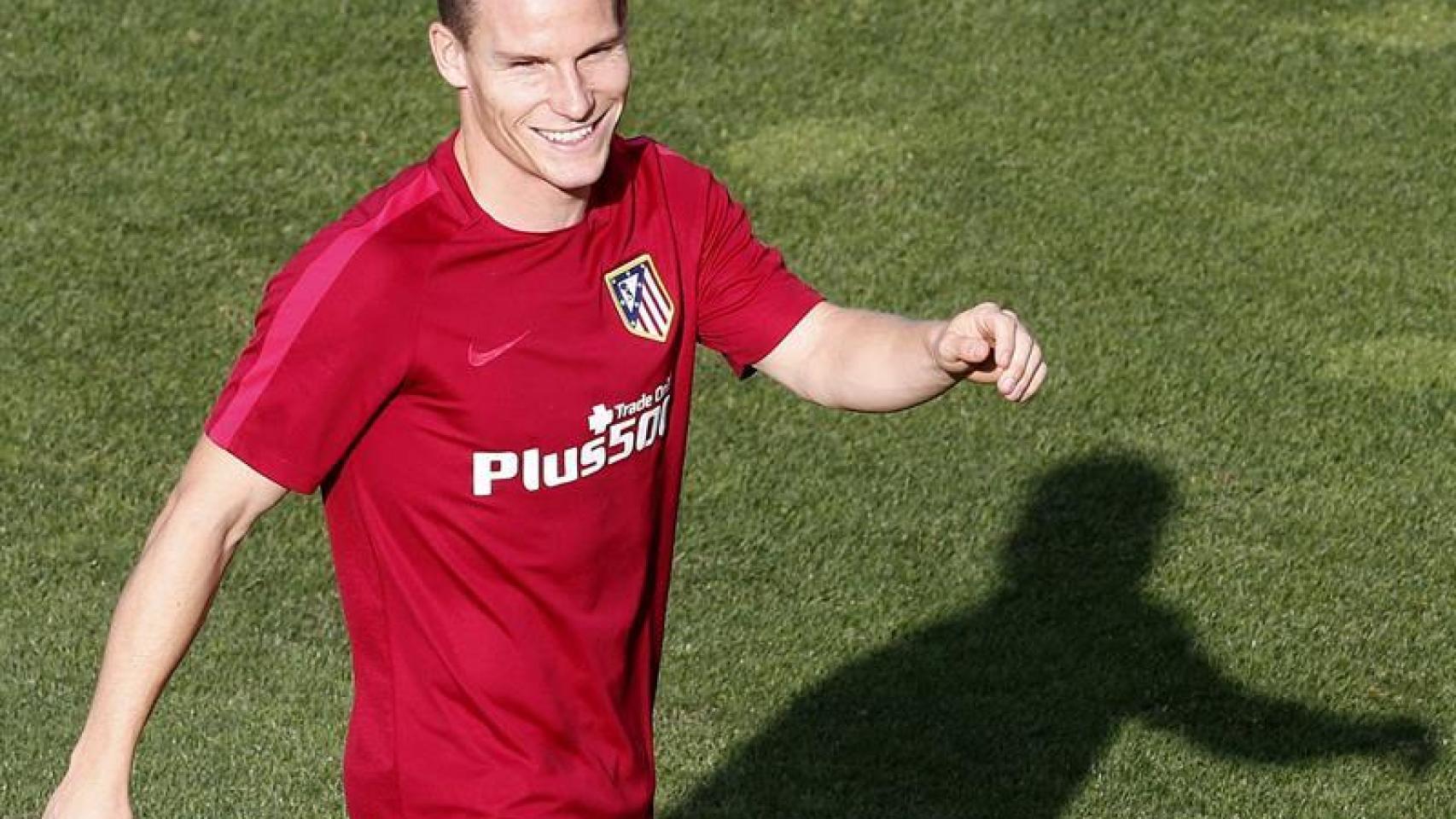 Gameiro, en pleno entrenamiento