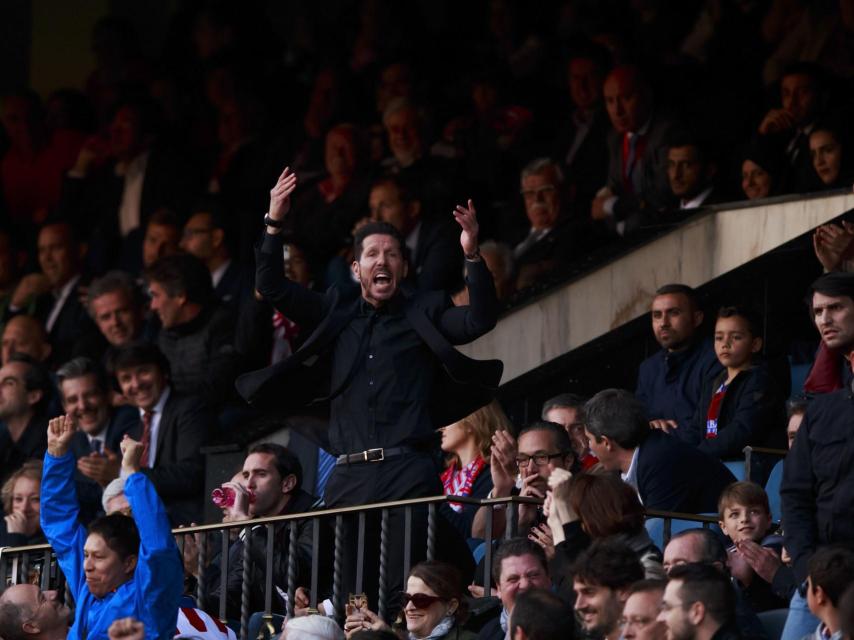 Cholo Simeone, en el Vicente Calderón.