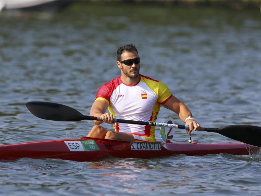 Saúl Craviotto, durante la semifinal del K1 200m